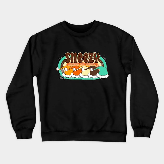 Sneezy Dwarf Crewneck Sweatshirt by lisalizarb